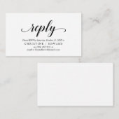 エレガント, Black Script, RSVP応答，返信 エンクロージャーカード (正面/裏面)
