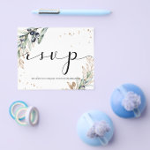 エレガント/Budget/Olive RSVPカードチラシ チラシ (シングル)