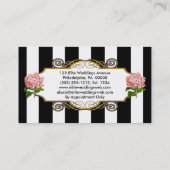 エレガント|Goldのアジサイのウェディングプランナーを縞で飾ります 名刺 (裏面)