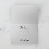 エレガント Gray 2 Photo Collage 結婚's サンキューカード (内部)