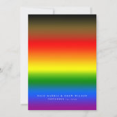 エレガント LGBTQ+ BIPOC プライド ウェディング 招待状 (裏面)