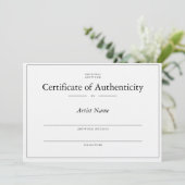 エレガント, linen Certificate of Authenticity for art サンキューカード (スタンド正面)