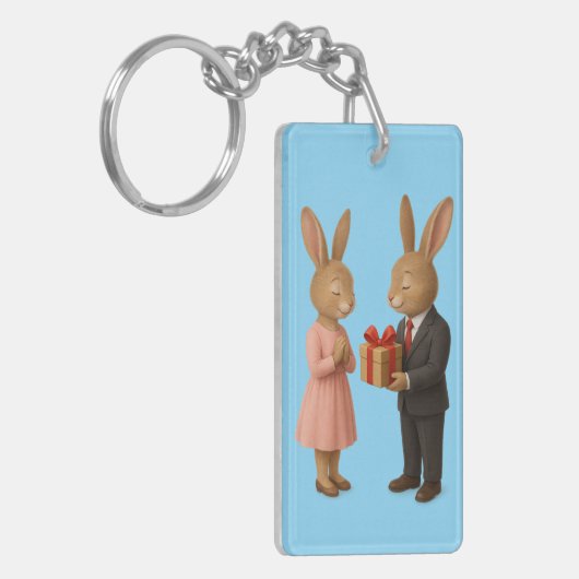 🔑 エレガント Love Keychain – 毎日の完璧 キーホルダー (正面左)