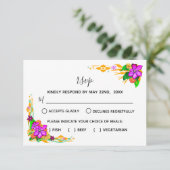 エレガント、Magical、およびはっきりしたフローラRSVP応答カード 出欠カード (スタンド正面)