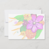 エレガント、Magical、およびはっきりしたフローラRSVP応答カード 出欠カード (裏面)