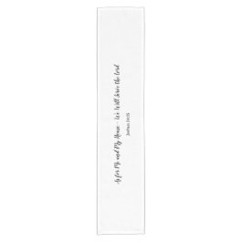 エレガント, minimalist, Joshua 24:15 Bible verse ショートテーブルランナー