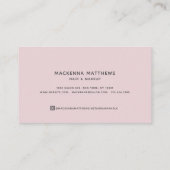 エレガント Name モダン 赤面Pinkサロン 名刺 (裏面)