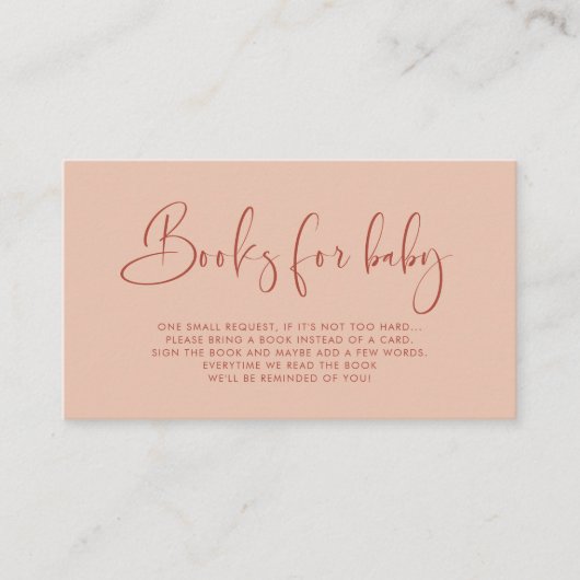 エレガント&Peachモダン Bookリクエストカード エンクロージャーカード (正面)