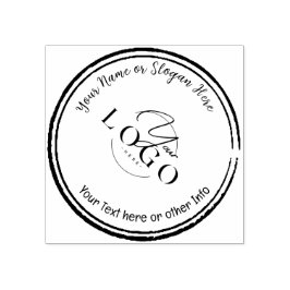 エレガント & SIMLPY |ビジネスカスタムロゴ ラバースタンプ