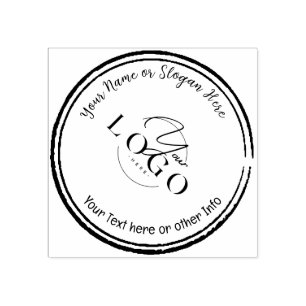 エレガント & SIMLPY  ビジネスカスタムロゴ ラバースタンプ