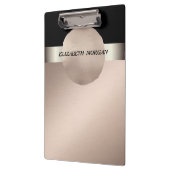 エレガント,Staylish,バラ金ゴールドサークルーパーソナライズされたル クリップボード (左)