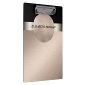 エレガント,Staylish,バラ金ゴールドサークルーパーソナライズされたル クリップボード (右)