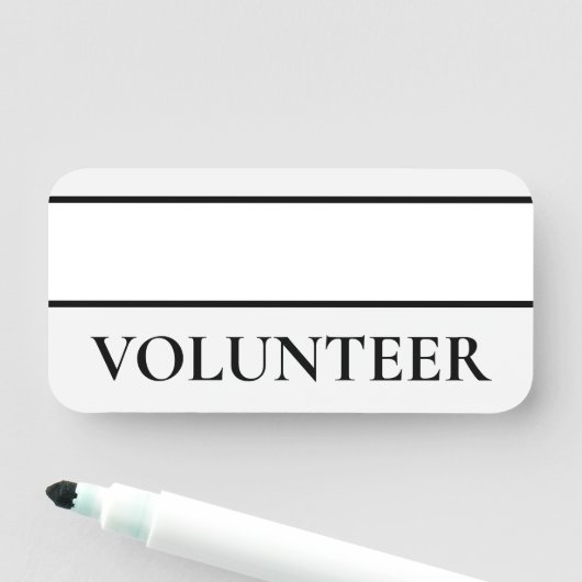 エレガント, 「VOLUNTEER」の名前タグを消去 名札 (インサイチュ)