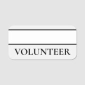 エレガント, 「VOLUNTEER」の名前タグを消去 名札 (正面)