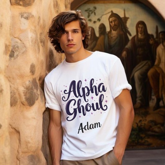 「エレガントAlpha Ghoul」の名前ハロウィーン書道 スウェットシャツ