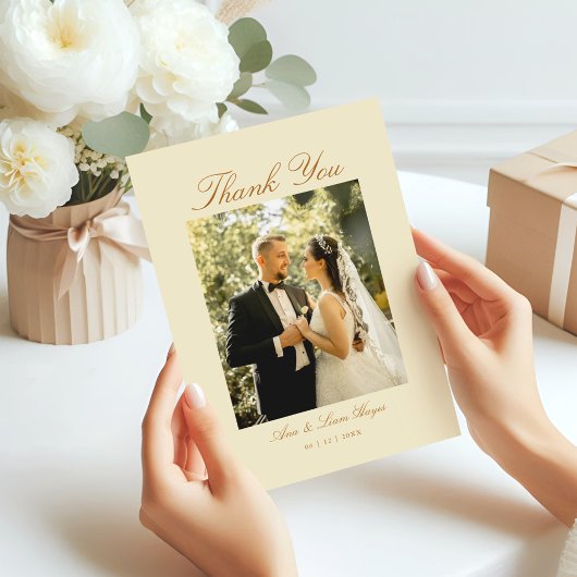 エレガントArchフォトスクリプミニマルト サンキューカード