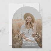 エレガントArch写真の卒業発表 招待状 (正面)