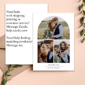 エレガントArch数々の Photo結婚 Collage サンキューカード