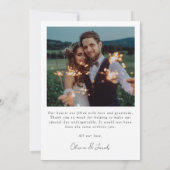 エレガントArch数々の Photo結婚 Collage サンキューカード (裏面)