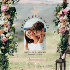 エレガントArch Photo結婚 Welcome アクリルサイン