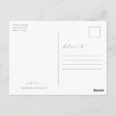 エレガントArch Photo Green's 結婚 Thank You ポストカード (裏面)