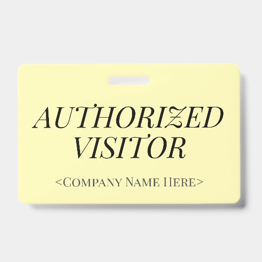 「エレガントAUTHORIZED VISITOR」バッジ バッジ (正面)