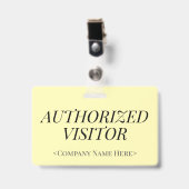 「エレガントAUTHORIZED VISITOR」バッジ バッジ (正面 （クリップ付）)