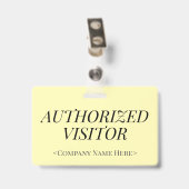 「エレガントAUTHORIZED VISITOR」バッジ バッジ (裏面 （クリップ付）)