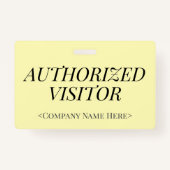 「エレガントAUTHORIZED VISITOR」バッジ バッジ (正面)