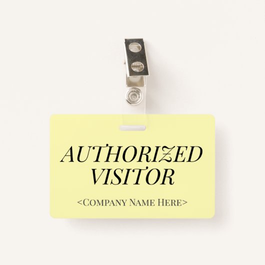 「エレガントAUTHORIZED VISITOR」バッジ バッジ (正面クリップ)
