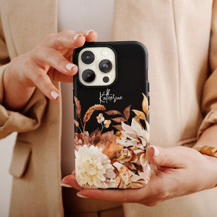 エレガントAutumn Waterカラーフローラ(名前あり) iPhone 11 ケース