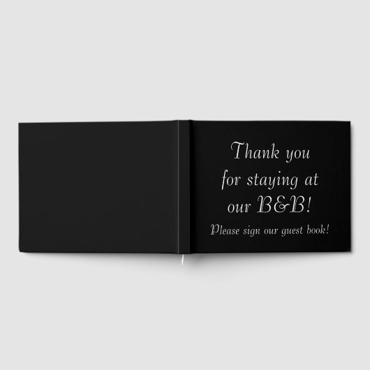 「エレガントB&Bにご滞在いただきありがとうございます。」 ゲストブック (全面)