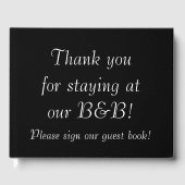 「エレガントB&Bにご滞在いただきありがとうございます。」 ゲストブック (正面)