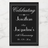 エレガントB&Wウィビリーシック結婚ズアニバーサリーミニ ワインラベル (シングルラベル)