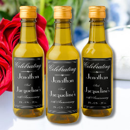 エレガントB&Wウィビリーシック結婚ズアニバーサリーミニ ワインラベル