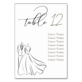 エレガントB&Wタックス&ドレ結婚スの座席表 テーブルナンバー (正面)