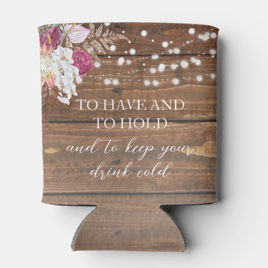 エレガントBBQビ素朴アを行うフローラウッド 缶クーラー (裏面)