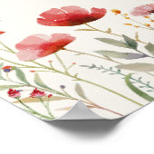 エレガントBeeブライダルシャワー歓迎サイン ポスター (角)