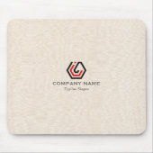 エレガントBeige Linen & stand in logo マウスパッド (正面)