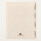 エレガントBeige Linen & stand in logo Notebook プランナー手帳 (裏面)