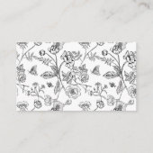 エレガントBlack Chinoiserieの結婚ウェブサイトQRコード エンクロージャーカード (裏面)