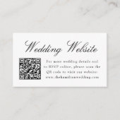 エレガントBlack Chinoiserieの結婚ウェブサイトQRコード エンクロージャーカード (正面)