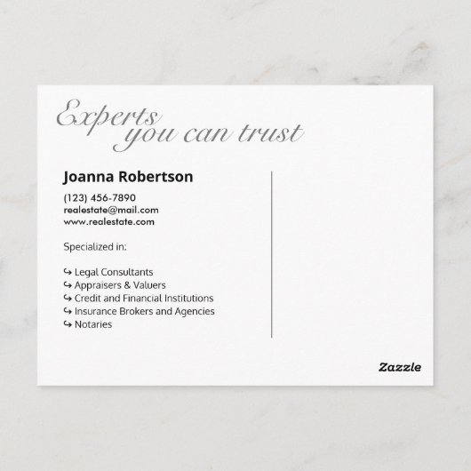 エレガントBlack Just soldエテ実在ィテンプレート ポストカード (裏面)