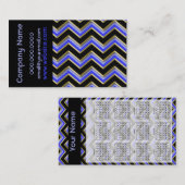 エレガントBlack on Blue ZigZag名刺 名刺 (正面/裏面)