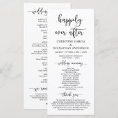 エレガントBlack Script, Our 結婚Ceremony Program プログラム (正面/裏面)