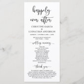 エレガントBlack Script, Our 結婚Ceremony Program プログラム (正面)