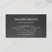 エレガントBlackboardフラワーロゴヨガ 名刺 (裏面)