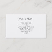 エレガントBlue -名前を入力 名刺 (裏面)