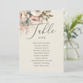 エレガントbohoフローラス結婚クリプト座席図 招待状 (スタンド正面)