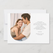 エレガントBoho Archミニマモダンリスト結婚写真 招待状 (裏面)